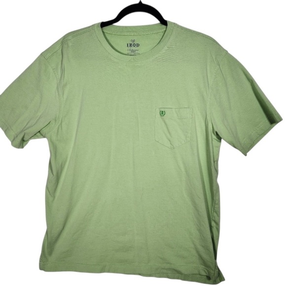 IZOD Men’s Green Short Sleeve Crew Neck T-Shirt in size Medium - Picture 1 of 8